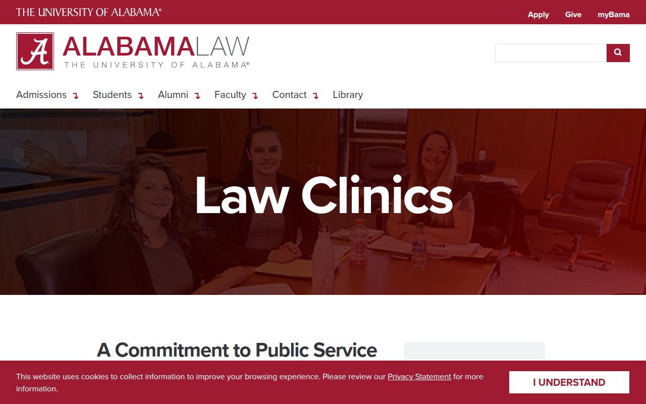 University of Alabama Law Clinics providing free legal assistance to Tuscaloosa residents
