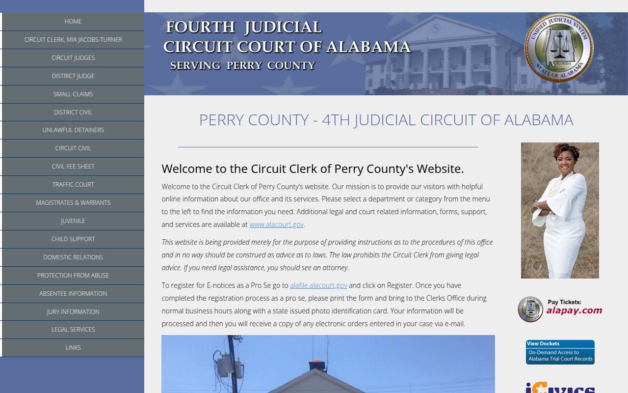 Perry County Circuit Court in Marion Alabama