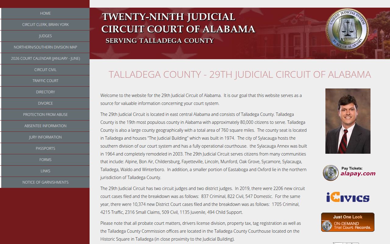 Talladega County Circuit Court in Talladega Alabama