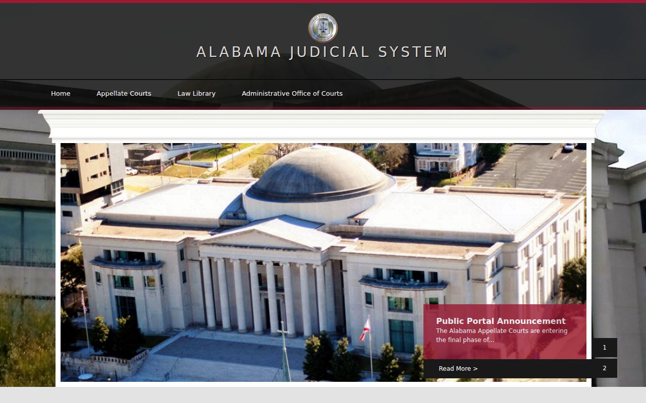 Alabama Unified Judicial System structure chart